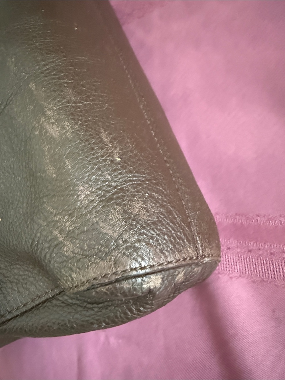 Michael Kors Dark Brown Leather Tote with Gold Hardware - Picture 7 of 13
